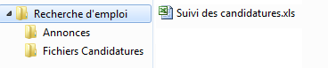 Dossier de recherche d'emploi